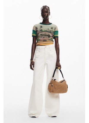 T-Shirt Africa Desigual 25SWTKA5-4034 Multicolorido