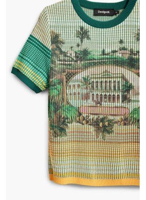 T-Shirt Africa Desigual 25SWTKA5-4034 Multicolorido