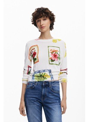 Camisola Tampere Desigual 25SWJF32-1001 Cru