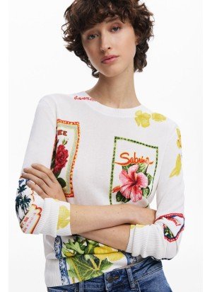 Camisola Tampere Desigual 25SWJF32-1001 Cru