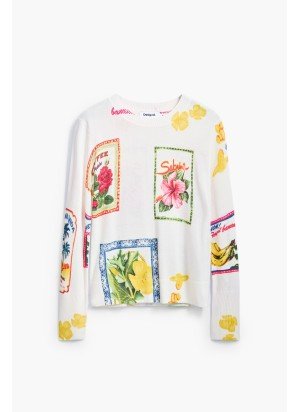 Camisola Tampere Desigual 25SWJF32-1001 Cru