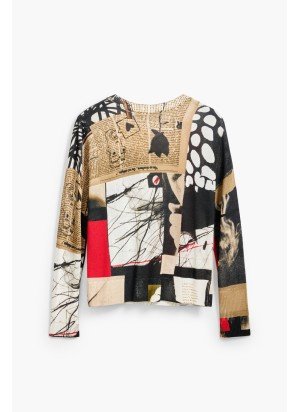 Camisola Collage Desigual 25SWJF27-9019 Multicolorido