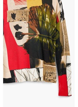 Camisola Collage Desigual 25SWJF27-9019 Multicolorido