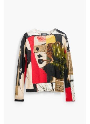 Camisola Collage Desigual 25SWJF27-9019 Multicolorido