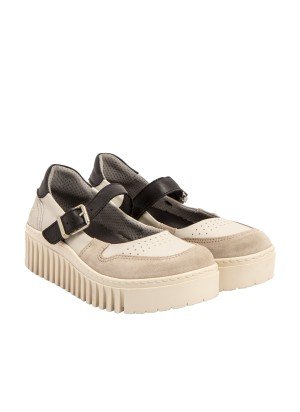 Brighton Shoes Art 1515 Cream Black