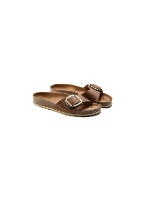 Sandálias Madrid Big Buckle Natural Leather Oiled Birkenstock 1006525 Cognac