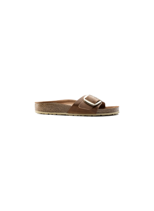 Sandálias Madrid Big Buckle Natural Leather Oiled Birkenstock 1006525 Cognac