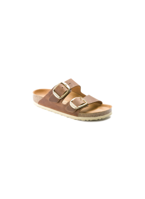 Arizona Big Buckle Natural Leather Oiled Sandals Birkenstock 1011073 Cognac