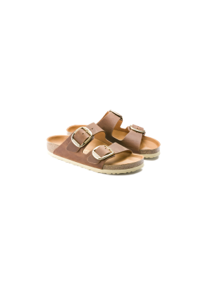 Arizona Big Buckle Natural Leather Oiled Sandals Birkenstock 1011073 Cognac