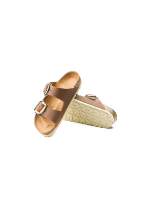 Arizona Big Buckle Natural Leather Oiled Sandals Birkenstock 1011073 Cognac