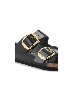 Arizona Big Buckle Natural Leather Sandals Birkenstock 1021476 Black