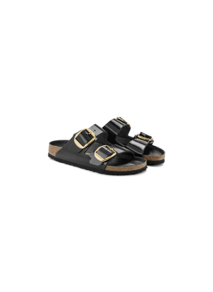 Arizona Big Buckle Natural Leather Sandals Birkenstock 1021476 Black