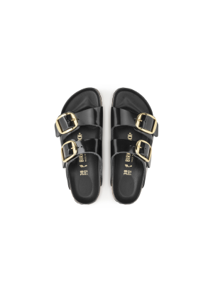 Arizona Big Buckle Natural Leather Sandals Birkenstock 1021476 Black