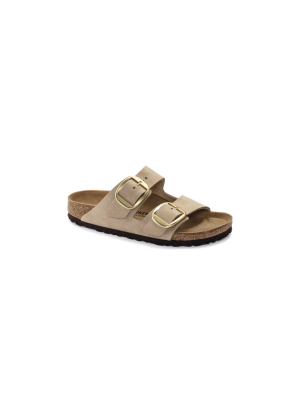 Arizona Big Buckle Nubuk Leather Sandals Birkenstock 1024064 Sandcastle
