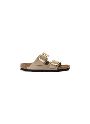 Arizona Big Buckle Nubuk Leather Sandals Birkenstock 1024064 Sandcastle