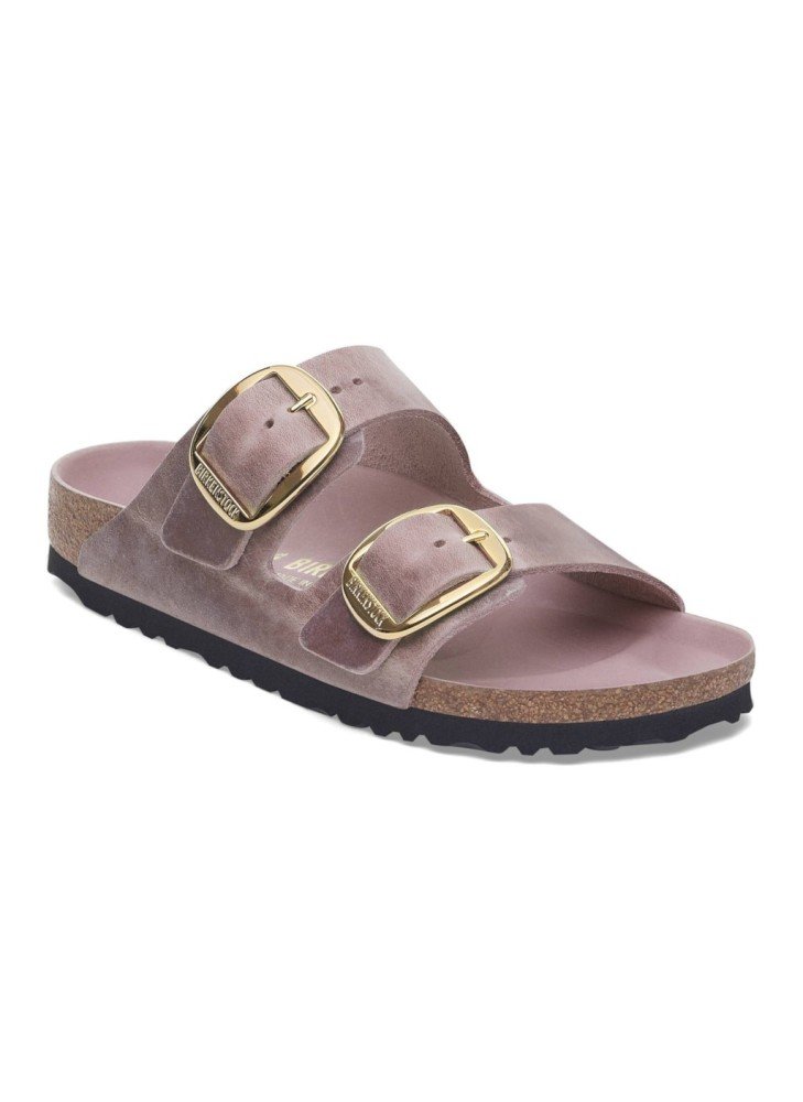 Arizona Big Buckle Natural Leather Oiled Sandals Birkenstock 1029267 Lavender