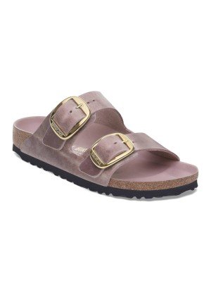 Arizona Big Buckle Natural Leather Oiled Sandals Birkenstock 1029267 Lavender