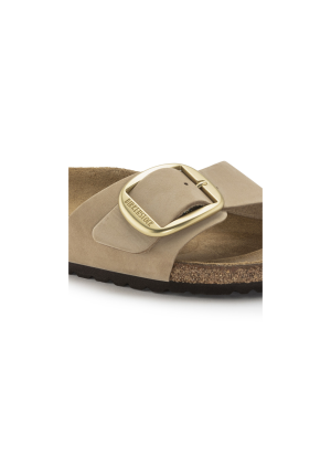 Madrid Big Buckle Nubuk Leather Sandals Birkenstock 1024009 Sandcastle