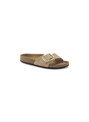 Madrid Big Buckle Nubuk Leather Sandals Birkenstock 1024009 Sandcastle