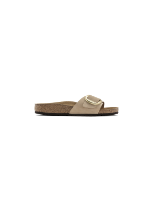 Madrid Big Buckle Nubuk Leather Sandals Birkenstock 1024009 Sandcastle