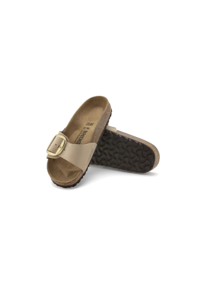 Madrid Big Buckle Nubuk Leather Sandals Birkenstock 1024009 Sandcastle