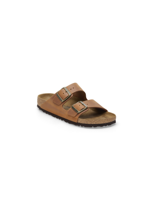 Arizona Natural Leather Oiled Sandals Birkenstock 1028272 Cognac