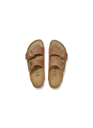 Arizona Natural Leather Oiled Sandals Birkenstock 1028272 Cognac