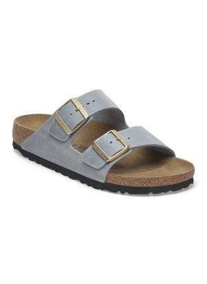 Arizona Natural Leather Oiled Sandals Birkenstock 1029253 Basalt Gray