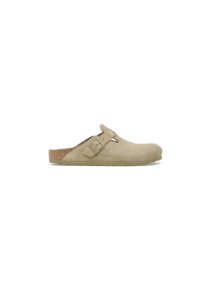 Boston Suede Leather Sandals Birkenstock 1025788 Faded Khaki