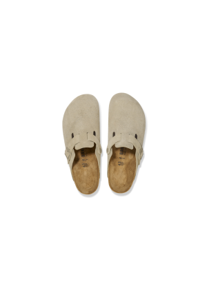 Boston Suede Leather Sandals Birkenstock 1025788 Faded Khaki