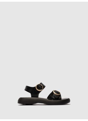 Sandália BUNK604FLY Fly London P144604006 Preto