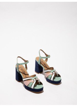 EZUI240FLY Sandals Fly London P145240001 Spearmint/Pale Pink/Black/White