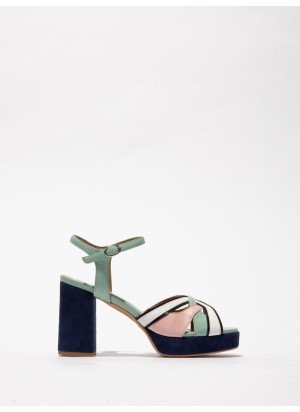 EZUI240FLY Sandals Fly London P145240001 Spearmint/Pale Pink/Black/White