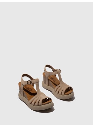 Sandália GAIT959FLY Fly London P144959011 Taupe