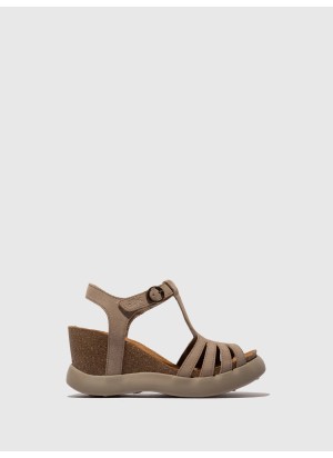 Sandália GAIT959FLY Fly London P144959011 Taupe