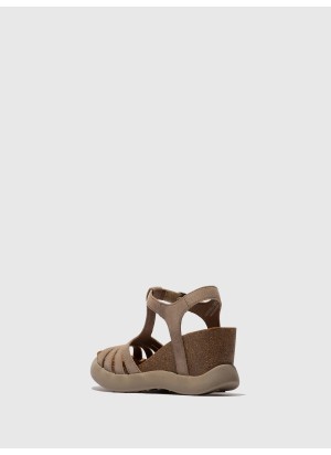 Sandália GAIT959FLY Fly London P144959011 Taupe