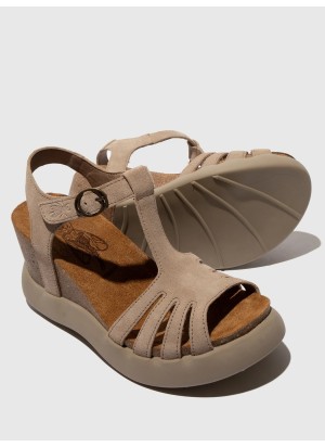 Sandália GAIT959FLY Fly London P144959011 Taupe