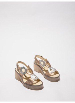 TEWA573FLY Sandals Fly London P501573007 Sahara/Silver