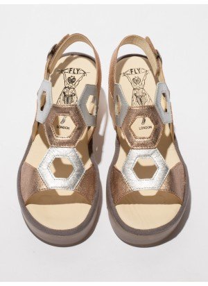 TEWA573FLY Sandals Fly London P501573007 Sahara/Silver