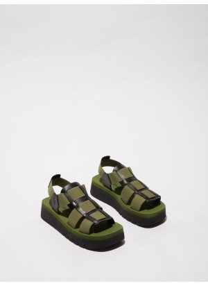 SAMB245FLY Sandals Fly London P145245001 Black/Army Green/Army Green