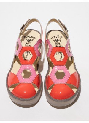 TRUL582FLY Sandals Fly London P501582001 Scarlet/Pink