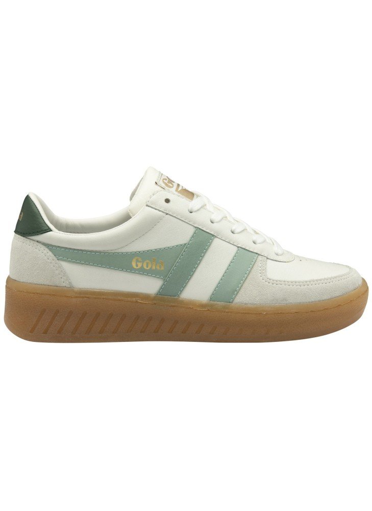 Grandslam Elite Sneaker Gola CLB621-XE White/Surf/Evergreen/Gum Grandslam Elite Sneaker Gola CLB621-XE White/Surf/Evergreen/Gum