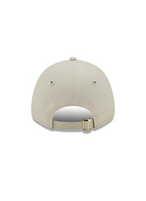 New York Yankees Womens Metallic Logo 9FORTY Adjustable Cap New Era 60222491 Cream