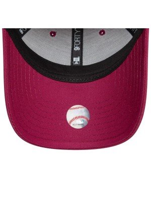 LA Dodgers Womens Metallic 9FORTY Adjustable Cap New Era 60595493 Dark Red