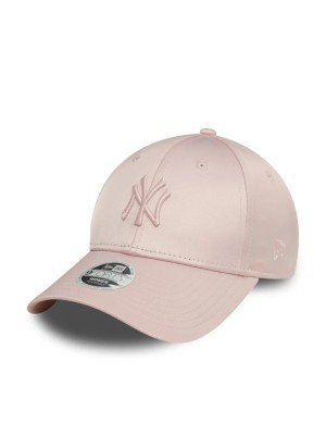 New York Yankees Womens Satin 9FORTY Adjustable Cap New Era 60595369 Pastel Pink