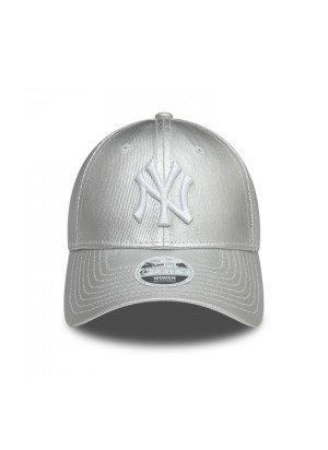 Boné New York Yankees Womens Met Denim 9FORTY Adjustable  New Era 60595374 Prata