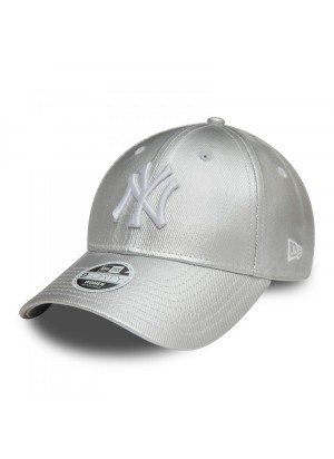 New York Yankees Womens Met Denim 9FORTY Adjustable Cap New Era 60595374 Silver