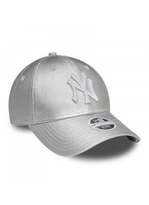 Boné New York Yankees Womens Met Denim 9FORTY Adjustable  New Era 60595374 Prata