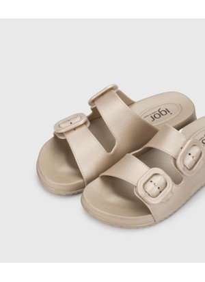 Habana Metal Platino Slippers Igor S10345-388 Gold
