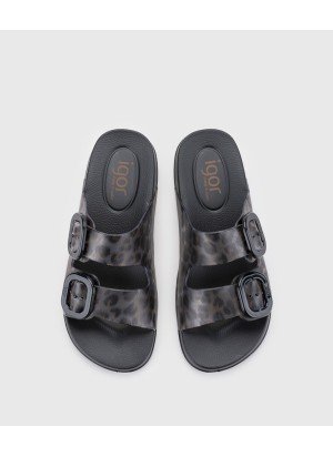 Chinelos Habana Brillo Leo Negro Igor S10336-002 Preto